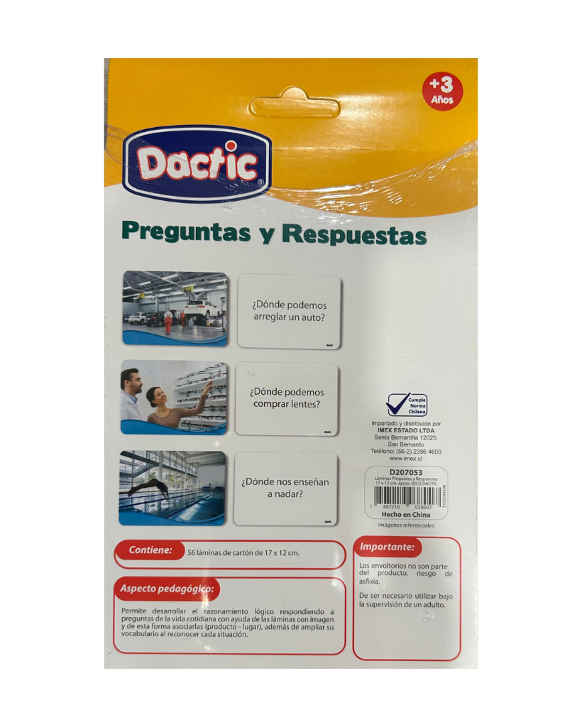 Láminas preguntas y respuestas Dactic